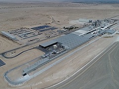 Image of large mining complex from the air. 