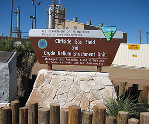 Cliffside Helium Enrichment Unit sign