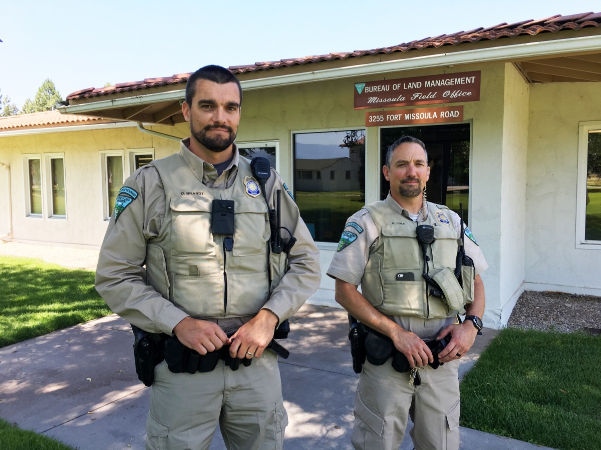 BLM law enforcement officers Dennis Brandt and Kelly Cole