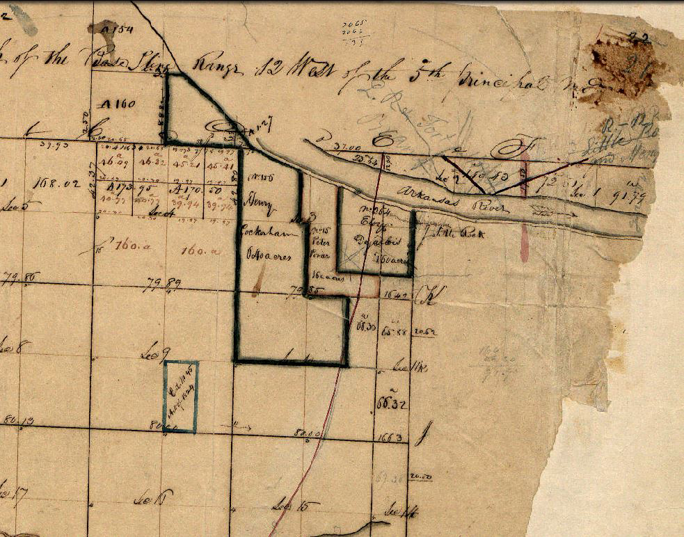 Little Rock Arkansas 1819 survey plat.