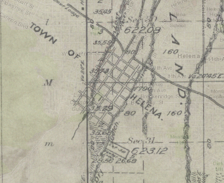 An April 15, 1868 GLO plat featuring Helena, Montana.