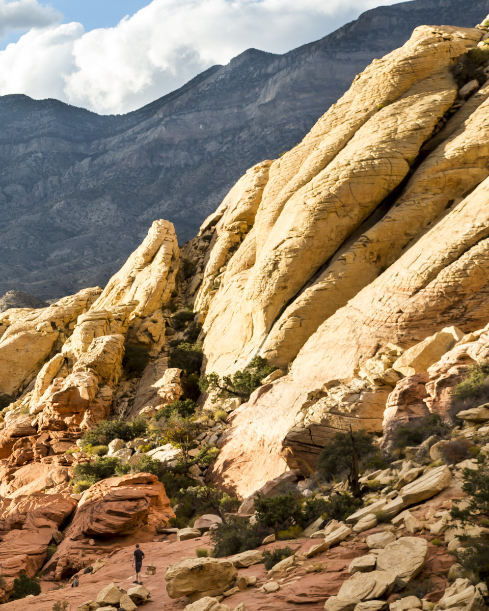 Sandstone and limestone at Red Rock Canyon NCA