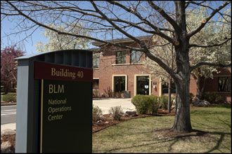 External view of the National Operations Center in Denver, BLM photo