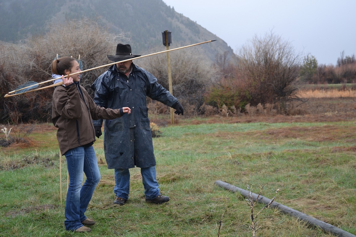 Atlatl throwing