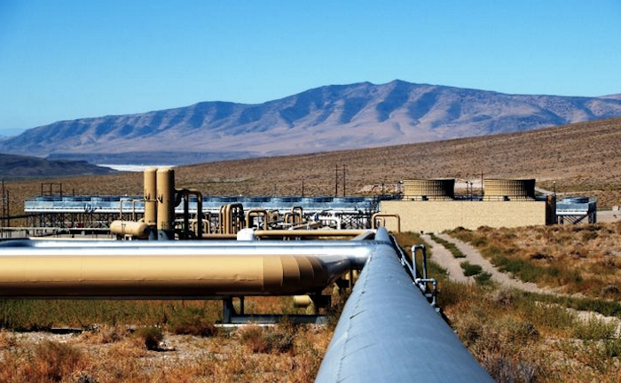 Geothermal power plant in the Great Basin.