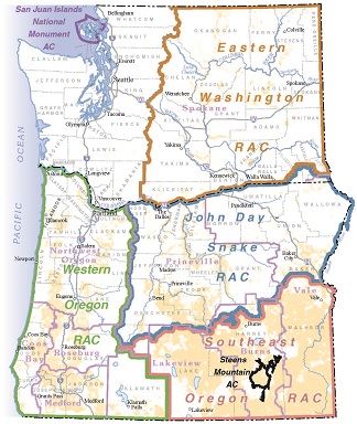 Oregon RAC map