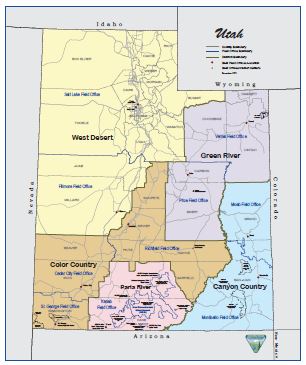 BLM UT District Map