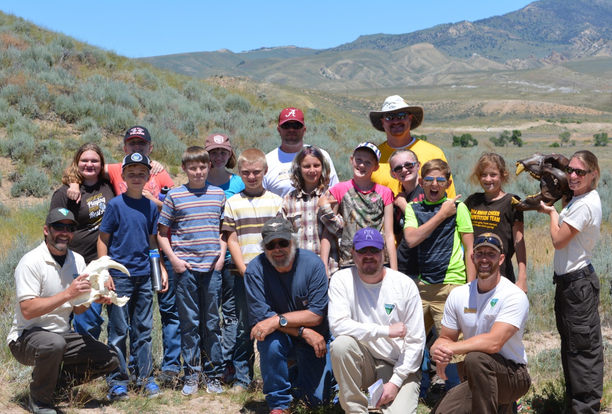 Group of BLM staff and students pose for a photo.