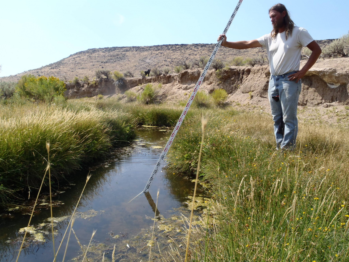 collecting AIM aquatic data streamside