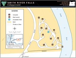 Smith River Falls Campground map
