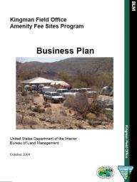 Kingman Field Office Amenity Fee Sites Business Plan 