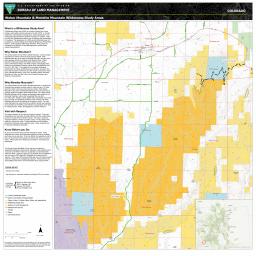 Thumbnail image of the BLM CO TRFO Weber & Menefee Mountains Wilderness Study Areas Map