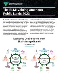 The cover of The BLM: Valuing America's Public Lands 2023