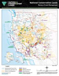 Thumbnail map of BLM's National Conservation Lands mostly concentrated in the western U.S., Alaska, and Florida.