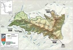 map of the table rock wilderness area