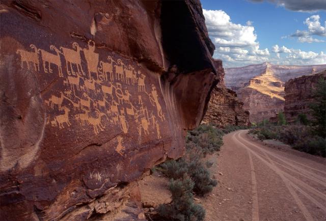 petroglyphs in Utah's Nine Mile Canyon ACEC