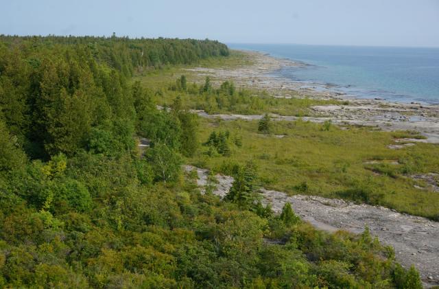 The shoreline of Thunder Bay Island, Lake Huron, Michigan