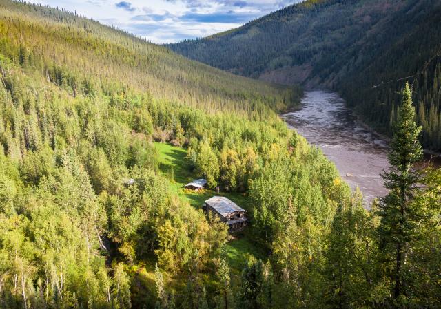 Scenic aerial overview of Steele Creek