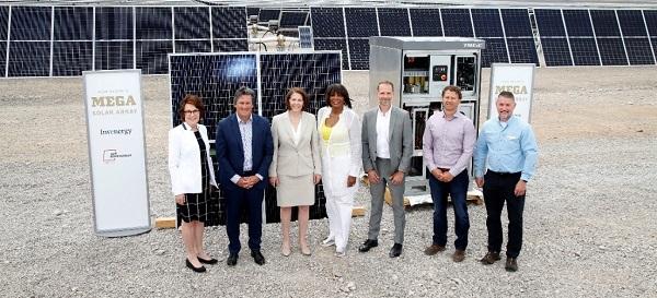 Elected officials and organization leaders pose at the MGM Mega Solar Energy Zone event (On the right is BLM Nevada State Director Jon Raby).