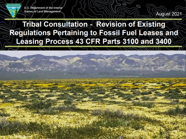 cover for fossil fuel leases and leasing rule