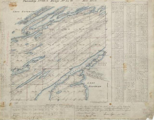 Isle Royale National Park Survey Plat