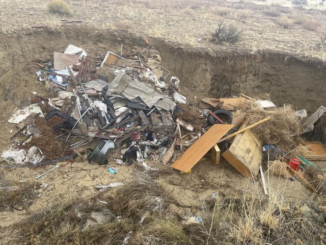 The Torreon Wash illegal dump site before reclamation.