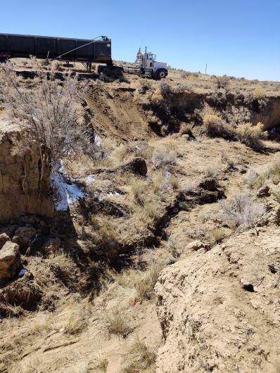 The Torreon Wash illegal dump site after reclamation.