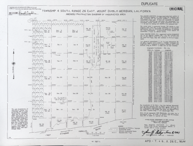 Survey Plat Devils Postpile