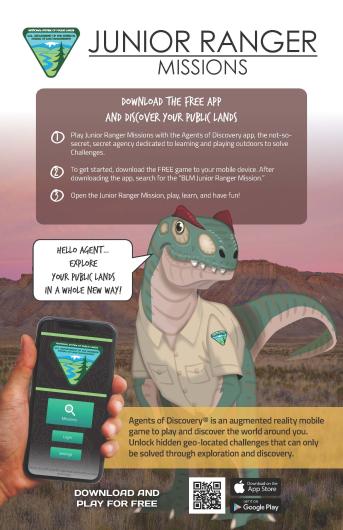 Poster for the Junior Ranger Mission app