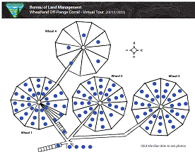 Image link showing the Wheatland corral diagram and virtual tour. 