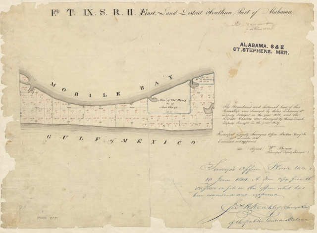 Fort Morgan Peninsula Survey Plat