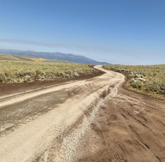 A backcountry road in Montana