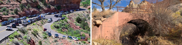 Public safety at the Calf Creek Recreation Area is a top priority at Grand Staircase-Escalante National Monument. The project reconfigures the main parking area and adds parking to improve access and public safety at the Calf Creek Recreation Area. Additional project components include modernizing dilapidated infrastructure such as the replacing a culvert-style creek crossing with a bridge to help restore the natural floodplain of Calf Creek at this location.