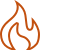 Line drawing glyph of a fire