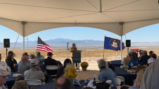 Laura Daniel-Davis speaks at Fervo Energy Groundbreaking Ceremony on Sept 25, 2023