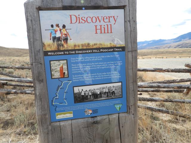 Discovery Hill Podcast Trail sign.  Photo credit: BLM