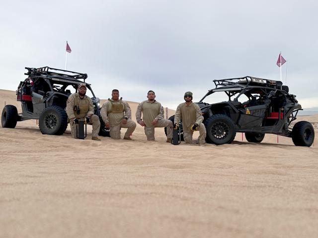 El Centro Park Rangers from left to right- Normandie Landeros, Arturo Casarez, Adrian Hernandez, Damian Montano 