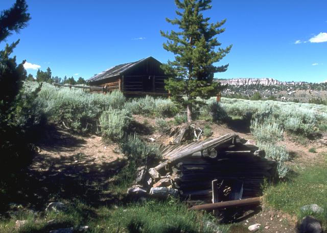 the ghost town of Miner's Delight in Wyoming