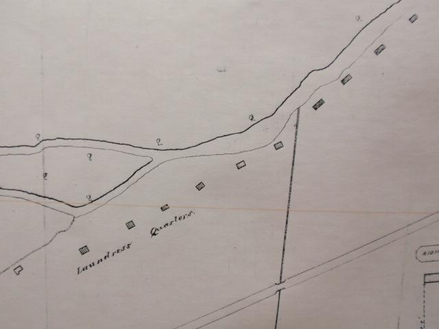 A hand drawn map featuring the historical laundress quarters of Fort Meade in South Dakota