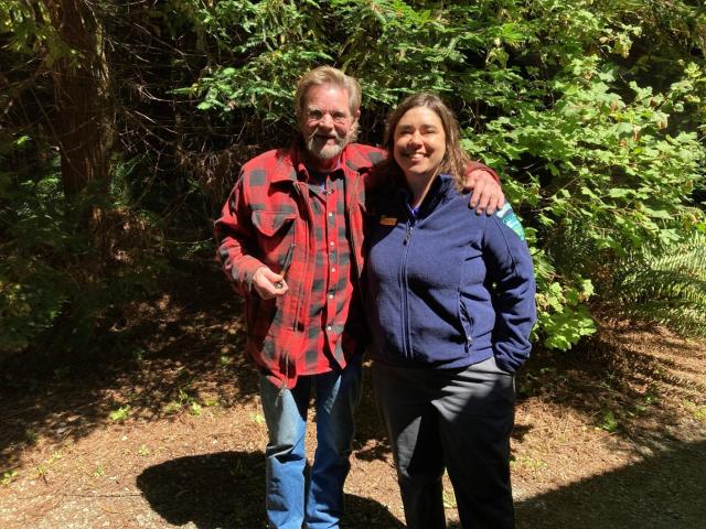 Eric Hollenbeck, left, with Anna Arsic, right. Photo by Salah Ahmed, BLM