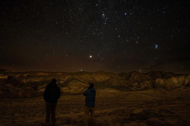 Under the clear night sky from Peach Valley in Gunnison Gorge NCA - BLM photo