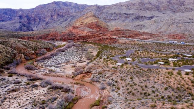 The Virgin River flows near the lower loop of the recreation area.