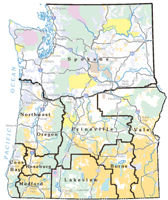 Oregon/Washington district map