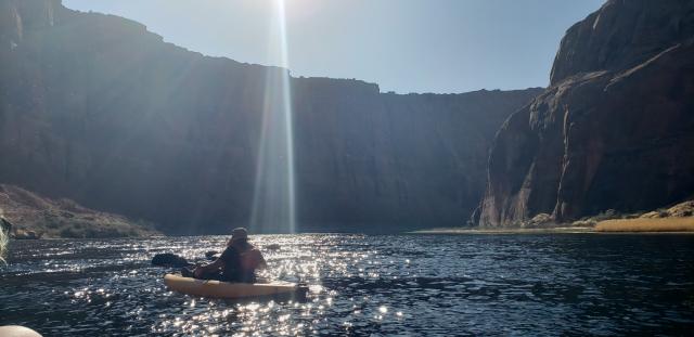 BLM Employee Kayaking at Horseshoe Bend
