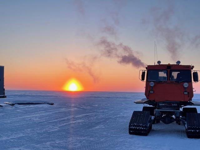 sunset at legacy well site