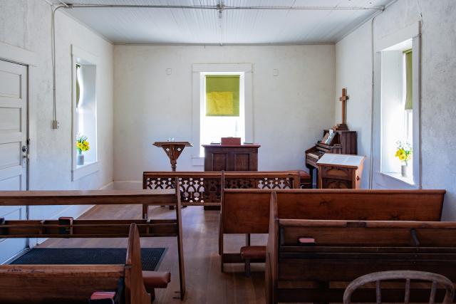 The interior of the Saint Columba Episcopalian Chapel.