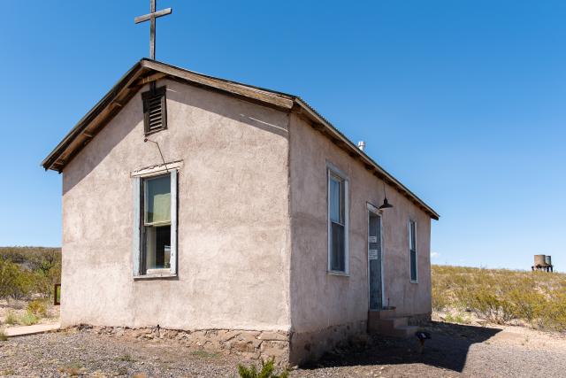 The exterior of the Saint Columba Episcopalian Chapel, built in 1920.