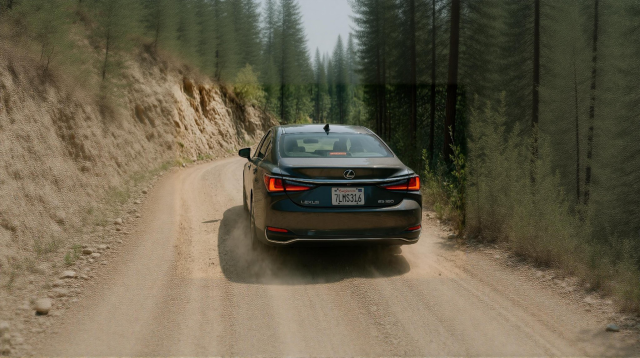 Car on a dirt road