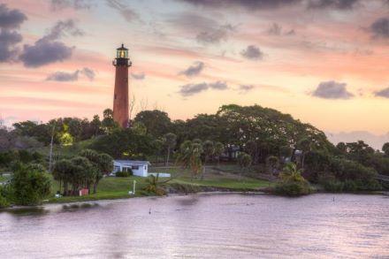 image of Jupiter Lighthouse at sunset