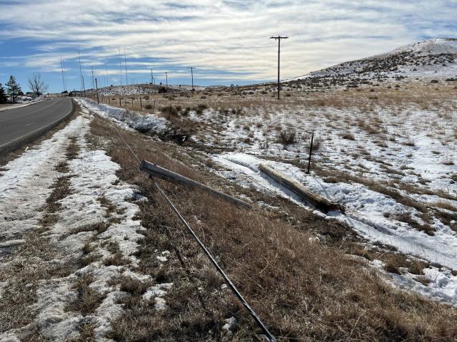 A photo of a damaged fence at a recreation area
